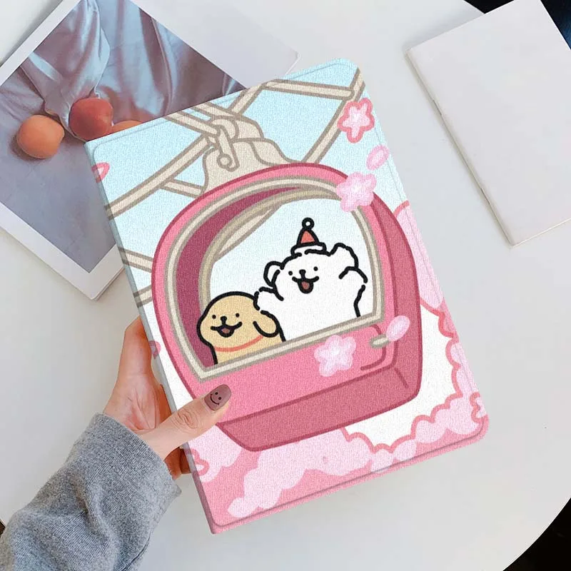 Cartoon Dogs Cover For iPad Pro Mini Air 1 2 3 4 5 6 7 10 11 th 8 9 gen 11 M4 M5 Foldable Tablet Case
