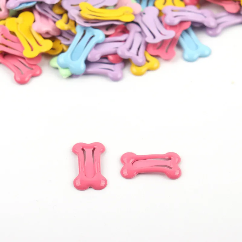 5/10/20pcs Dog Hair Clips Multicolor Barrettes Small Bone Snap Hair Clips for Dog Cat Pet Grooming Bows Pet Hair Accessories