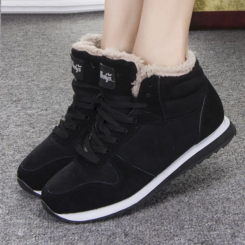 

Women Boots Snow Soft Ladies Shoes Platform Women's Boots Flat Keep Warm Boots For Women Fur New Botas Mujer Winter Boot Female