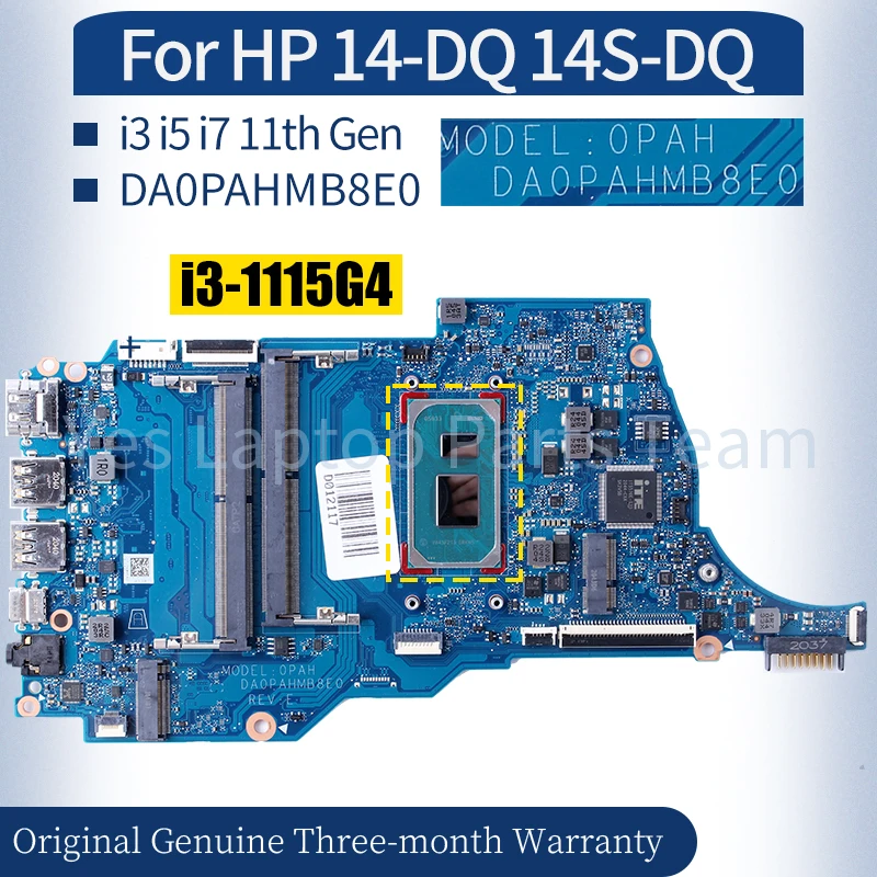 DA0PAHMB8E0 For HP 14-DQ 14S-DQ Laptop Mainboard M20693-601 M20689-601 i3 i5 i7 11th Gen Notebook Motherboard 100％ Tested