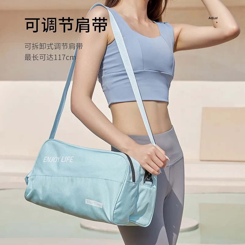 Wholesale Women Sports Gym Bag Travel Dry Wet Bag Handbag Swimming Weekend Fitness Training Bag Men Print Logo Name 2023