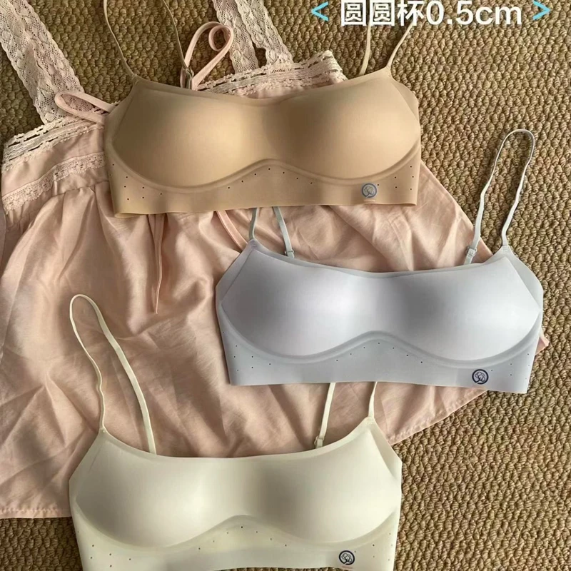 Sexy Low-Neck Half-Cup Seamless Sports Bra Women's Breathable Underwear Single-Breasted Beautiful Back Thin Section