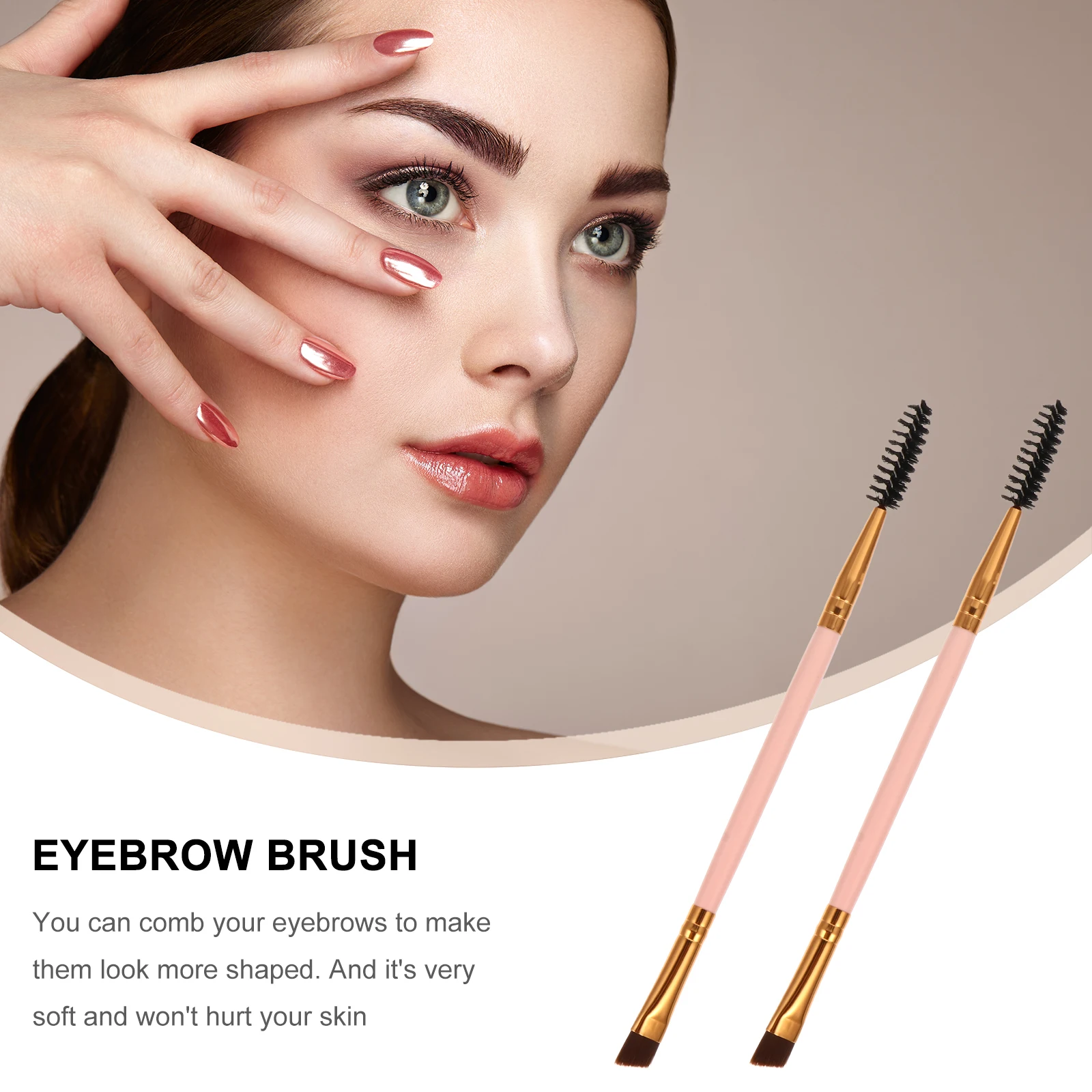 

6pcs Eyebrow Lash Brushes Angled Spoolie Makeup Tools Multifunctional Set For Daily Use Perfect Gift For Women