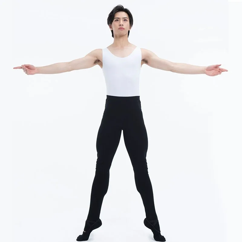 Men\'s Ballet Dance Leotards Bodysuit Tight Sports Ballet Training Tights Vest Professional Dancewear Boys Gymnastics Leotards