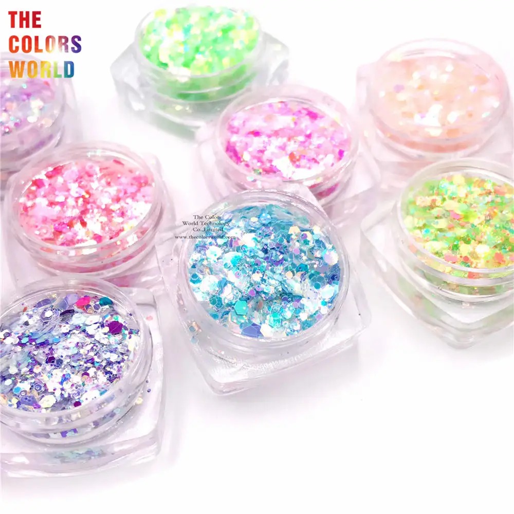 TCT-523 Chunky Nagels Glitter Nail Art Decoratie Uñas Маникюр 네일 Nägel Funkeln Accessoires Spades Forma De Brillo Glitter Vorm