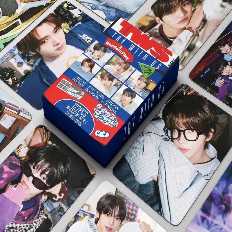 127 ชิ้น/เซ็ต TWS Idol ใหม่อัลบั้ม TRY US Lomo การ์ด YOUNGJAE HANJIN SHINYU DOHOON JIHOON HD Printd Photocards สติกเกอร์แฟนของขวัญ