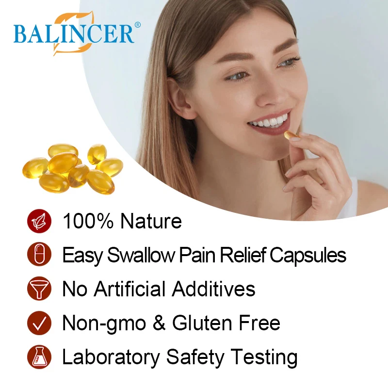 Natural Bee Venom Extract Capsules - Glucosamine Chondroitin Supplement Relieves Joint Pain and Stiffness, Promotes Bone Health