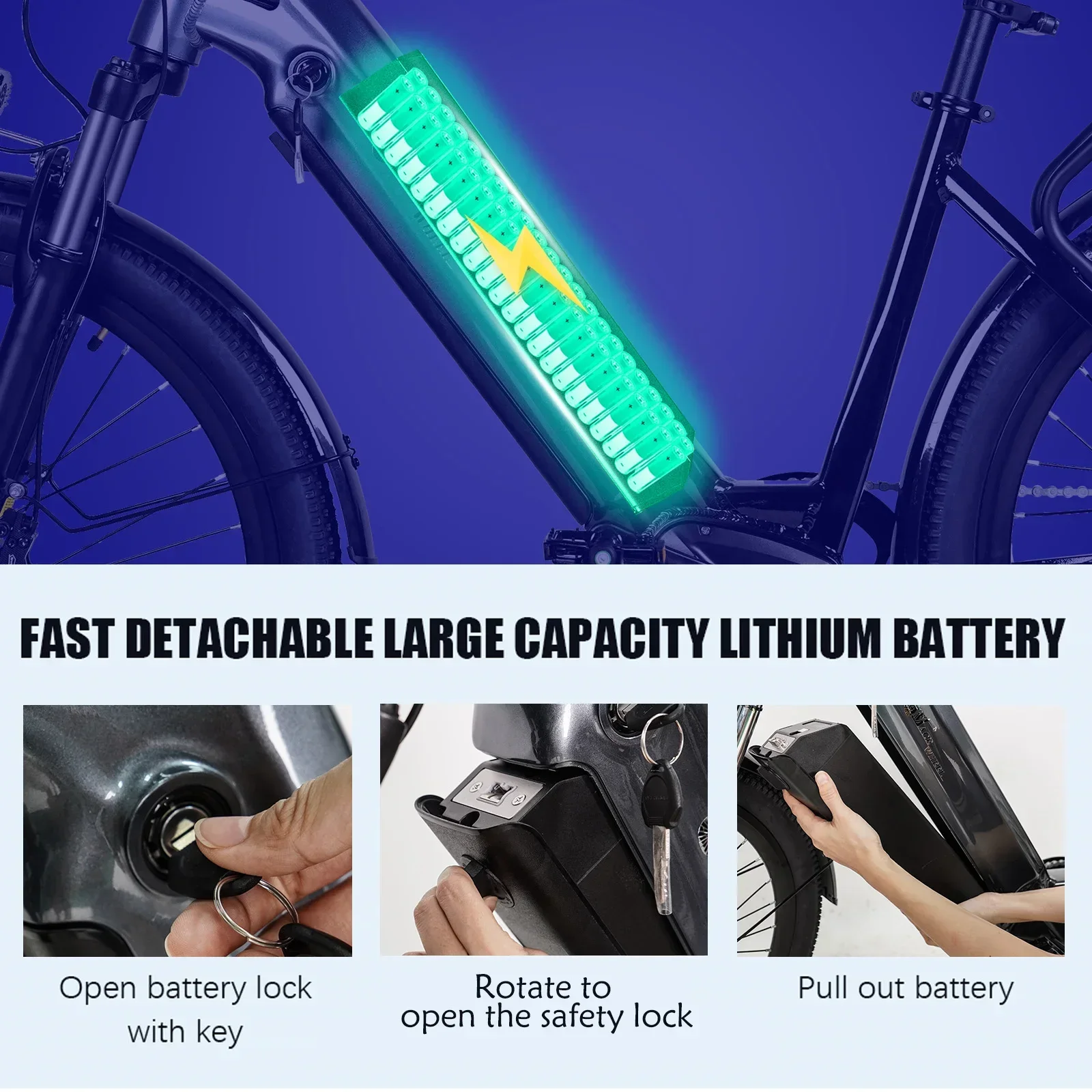 L26 Electric Bike 750W Motor 48V17AH Lithium Battery Hydraulic Brake E-bike Aluminum Alloy 26 Inch Tire Adult Electric Bicycle