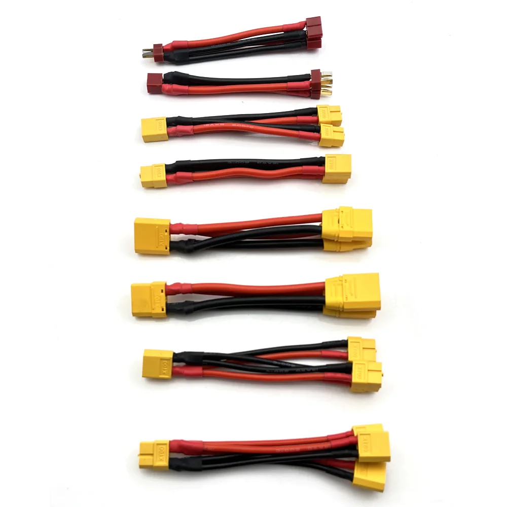 2 Way 3 Way Battery Adapter Cable Y-shaped Harness Connector XT60 XT90 Series Line T Head XT60 Parallel Line Connectors/wiring