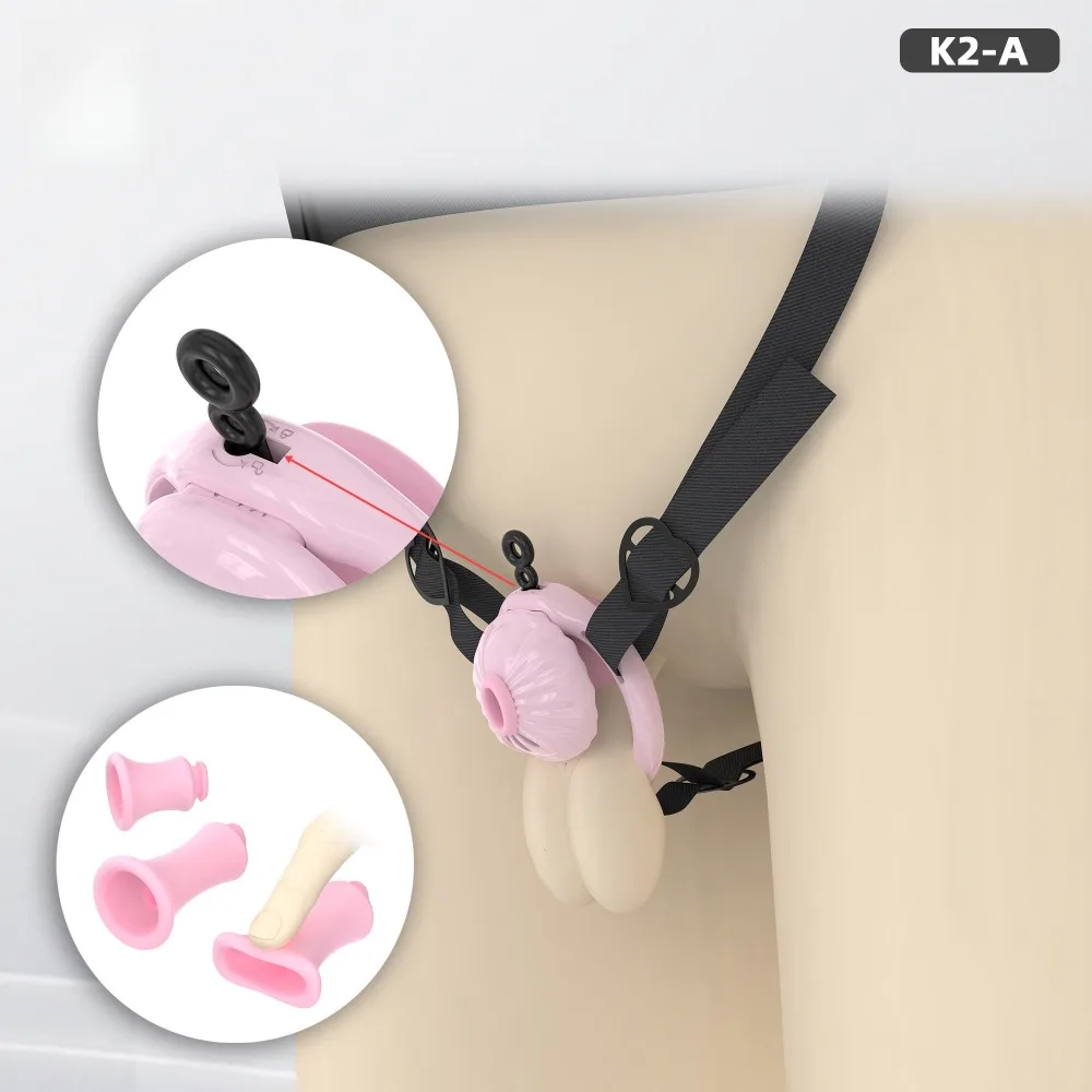 قفص العفة الصغيرة مع 6 حلقات القضيب ABS قفص القضيب سيسي الإحليل العفة قفل مع القسطرة BDSM ألعاب الجنس الكبار للرجال #2