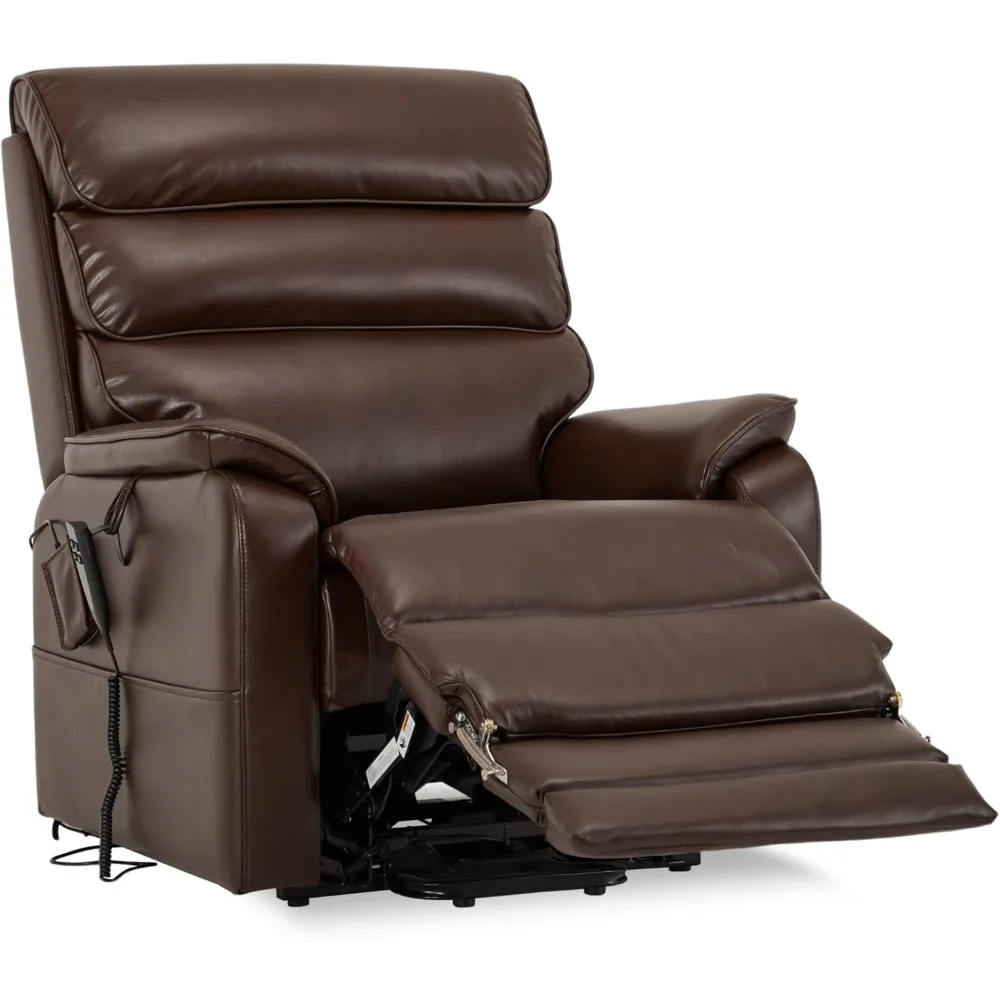 

9298L Big Tall Man Lay Flat Recliner Extra Large Oversized Power Lift Chair Dual Motor Heat Massage for Elderly, Ext