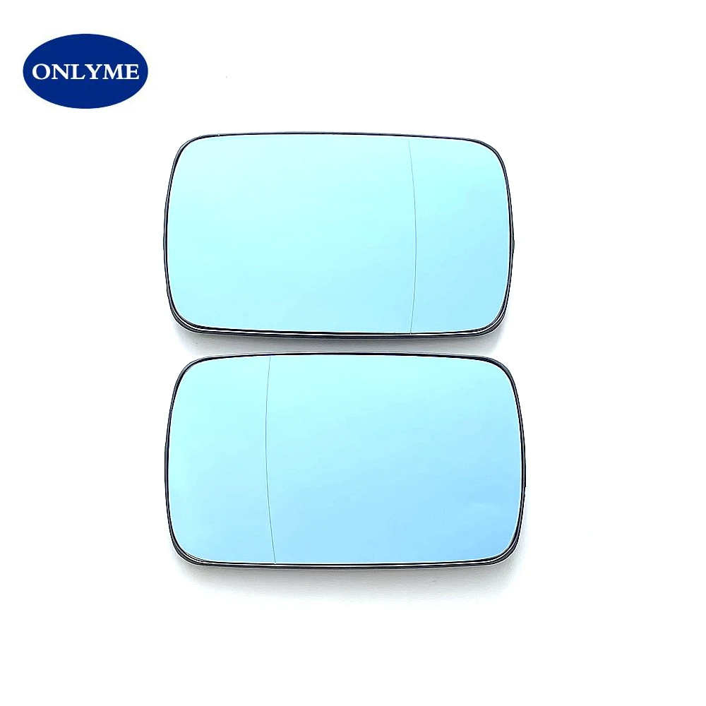 Car blue wide angle heated mirror glass for BMW 3 E36 (1990-1998) / 5 E34 ( 1988-1995) / 5 E39 (1996-1997) / E46 (1998-2005)