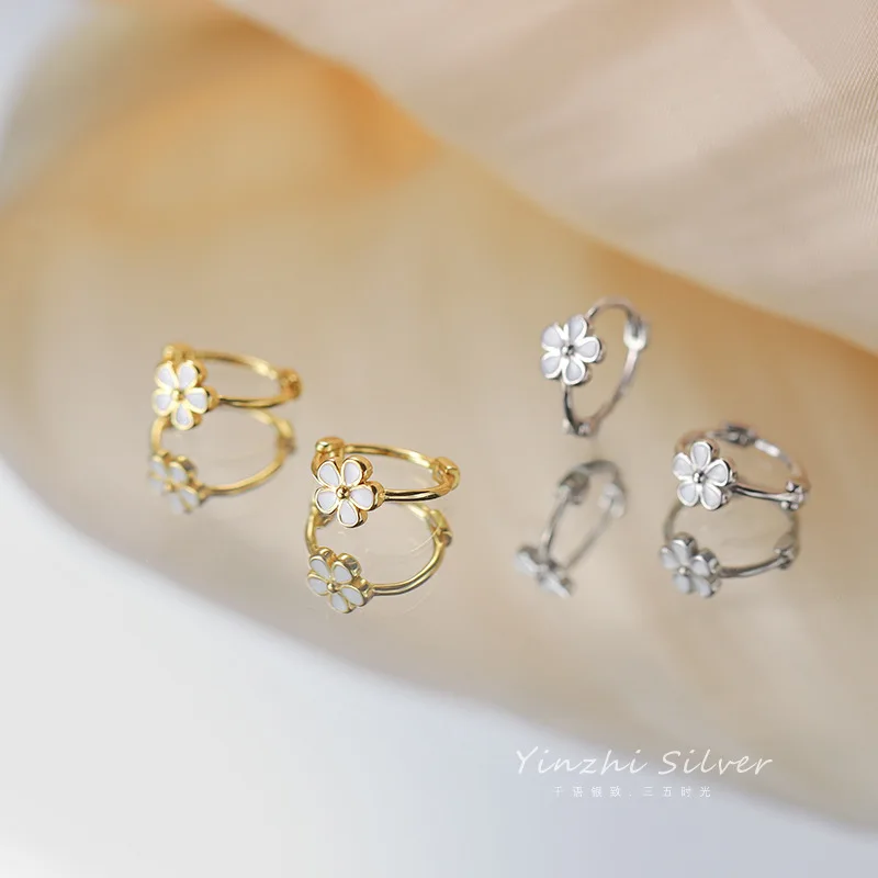REETI Ohrringe aus 925er-Sterlingsilber, Blumen-Gold-Ohrringe für Frauen, Geschenk, Ohrringe, Modeschmuck, koreanische Ohrringe – Detail 5