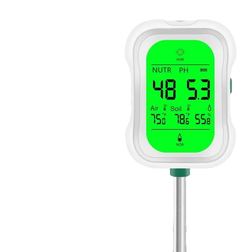 

HEDAO 7-в-1 автоматический цифровой pH-метр почвы, тестер плодородия солнечного света, температуры воздуха, влажности, дисплей с подсветкой, садовые посадки, ODM ABS