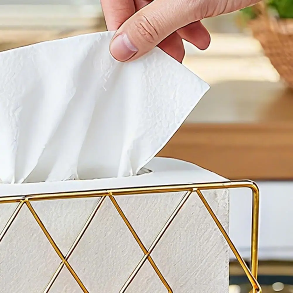 

Metal Napkin Holder Tabletop Napkin Dispenser Paper Napkin Holder Golden Upright Napkins Holder for Countertops Table Decor