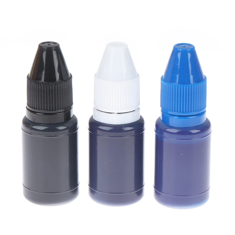 1pc 10ml Stempelkissen Flash Refill Schnell Trocknende Stempeln Tinte Lichtempfindliche Stempel Öl Geschenk Zubehör