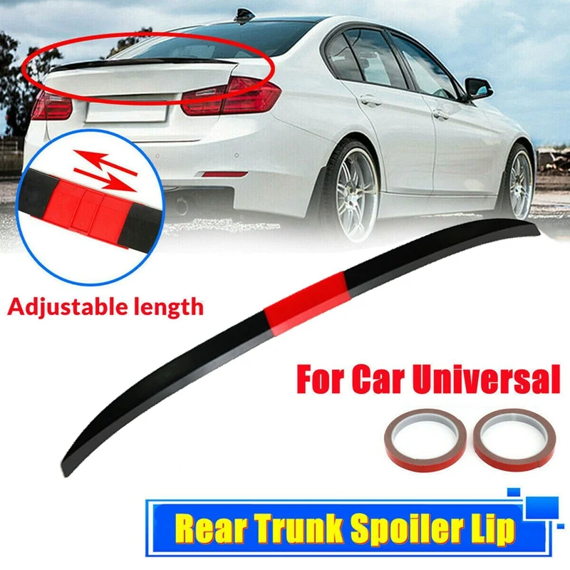 Universal Carbon Style Three-Section Tail Wing With Adjustable Length Car Accessories Tail Wing For Trunk Spoilers