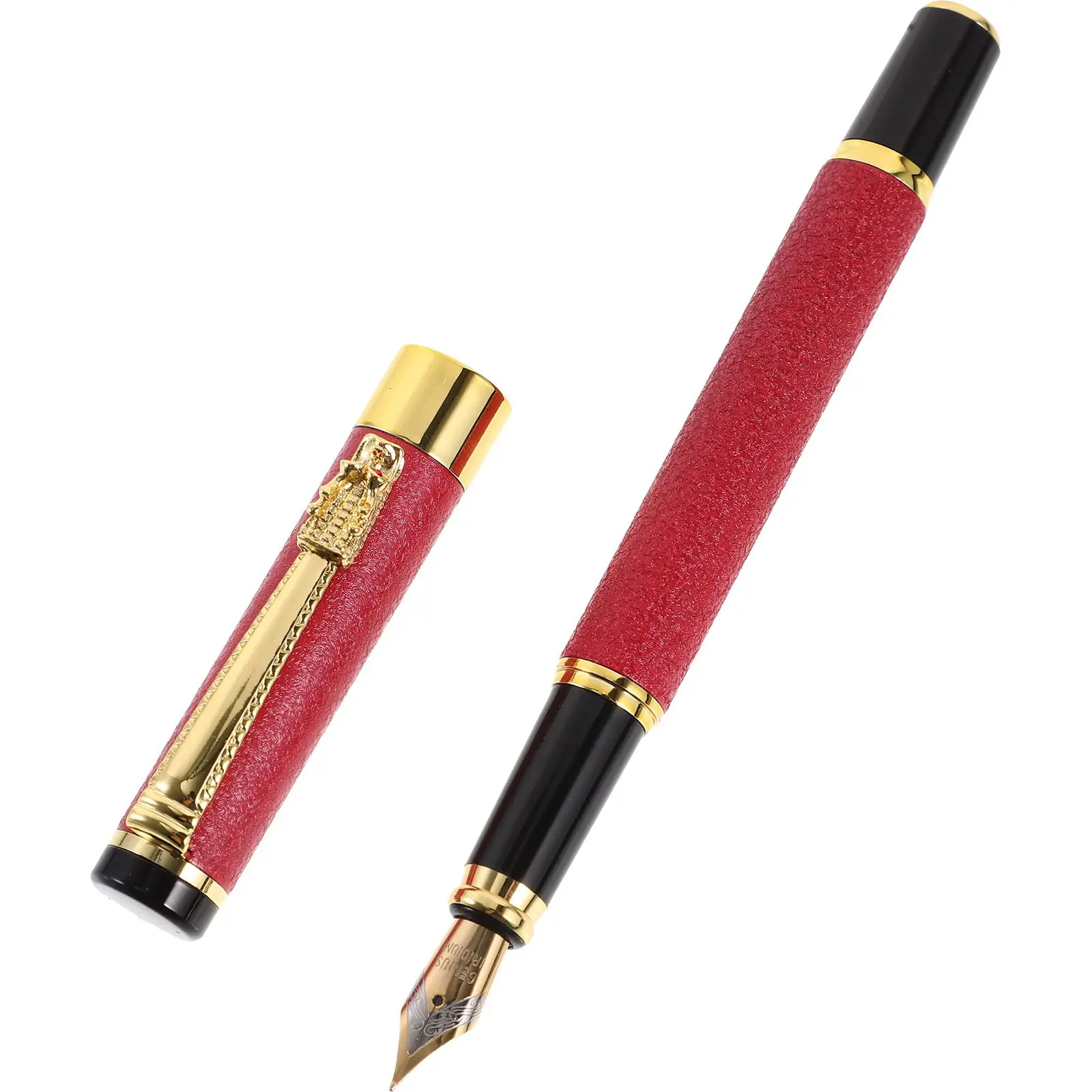 Bolígrafos de letrero de Metal, tinta de Gel, bolsillo para chica, escritura, regalo de dibujos animados, plástico corto, pequeño estudiante, metálico