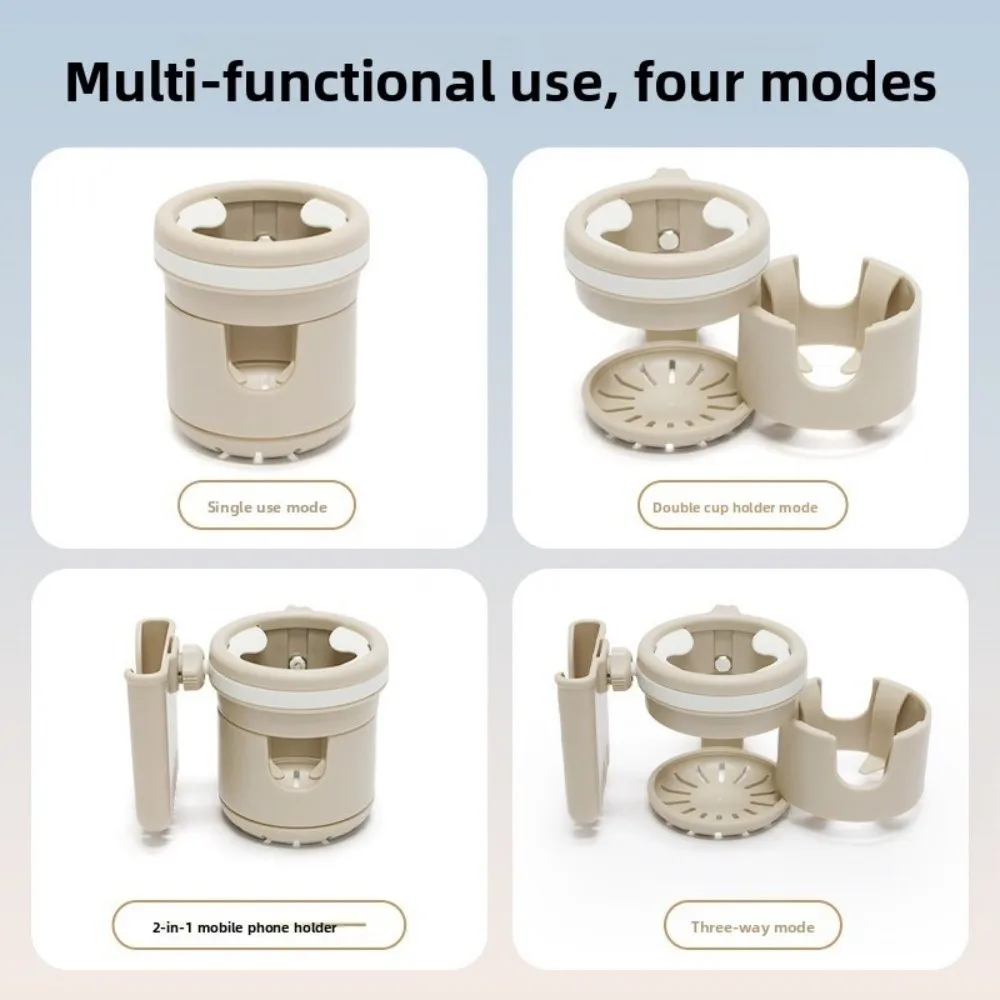 Large Caliber Baby Stroller Cup Holder Adjustable Anti-slip Cup Stand Easy To Install Phone Holder