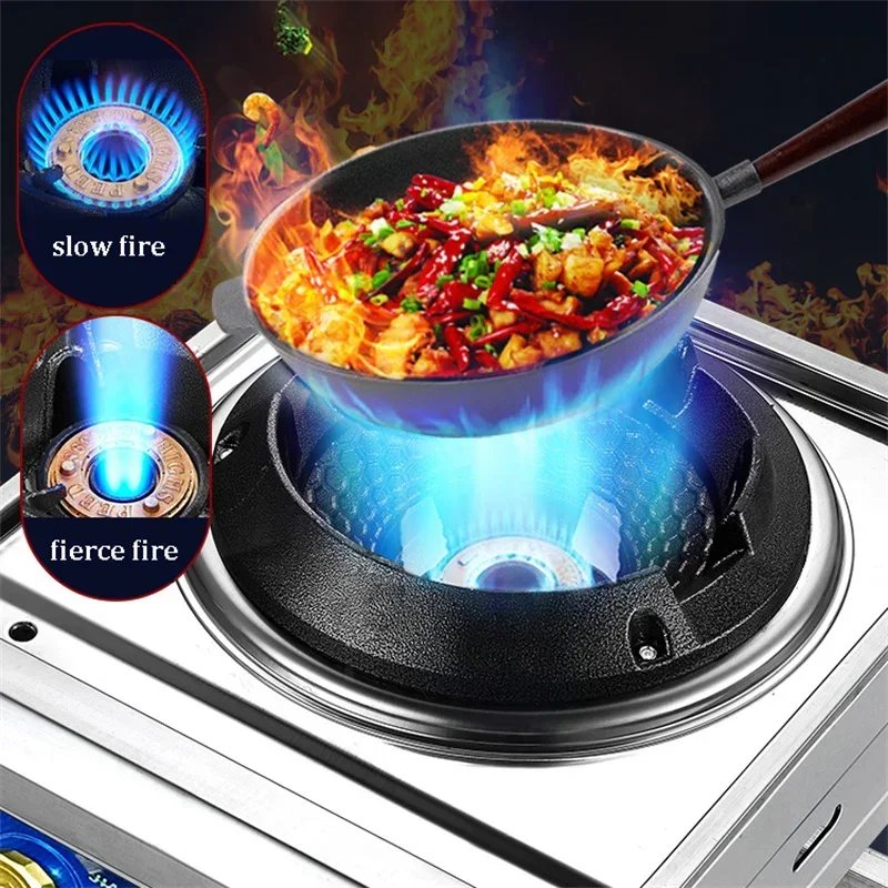 موقد حريق منزلي شرس موقد غاز تجاري شعلة واحدة متوسطة وعالية الضغط موقد غاز مسال موفر للطاقة موفر غاز