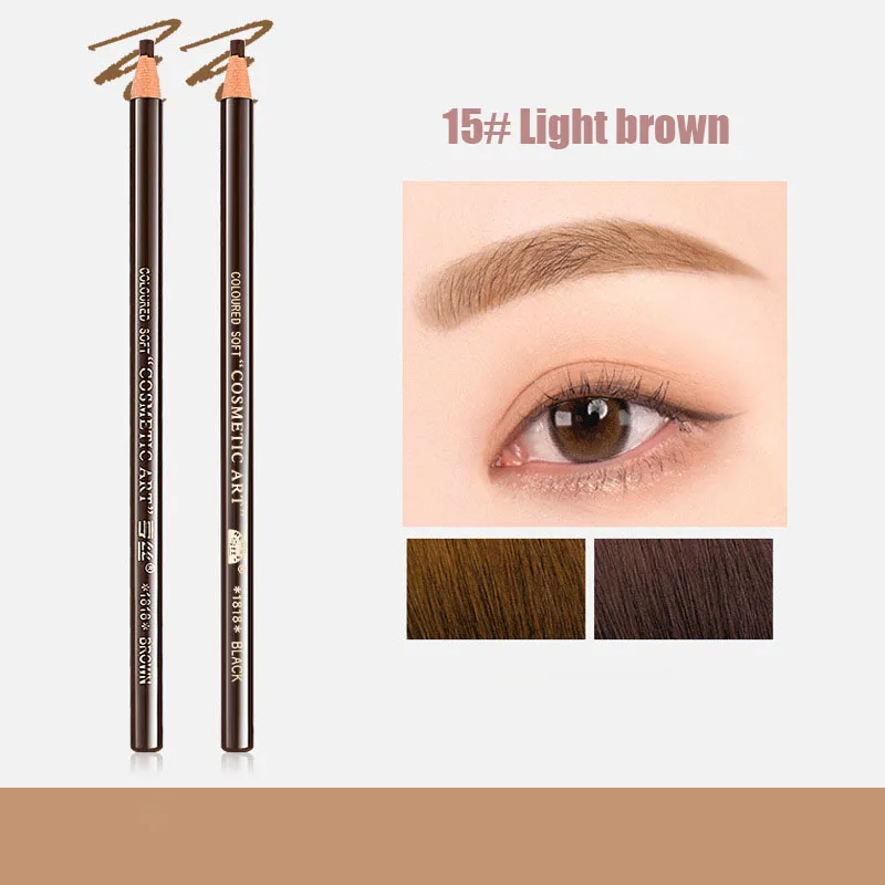 New Line ดินสอเขียนคิ้วไม้ Hard Core Eyebrow Powder กันน้ํา Non-Smudding แต่งหน้าศิลปินสีแต่งหน้าแบบพกพา