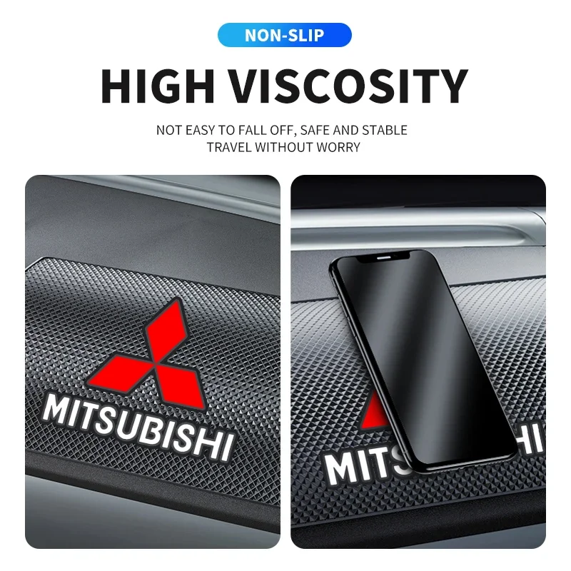 Car Anti Slip Mat Phone Holder Silica Gel Non-Slip Mat For Mitsubishi Asx Lancer Pajero 4 Outlander 3 Xl l200 EX10 X Colt Pajero