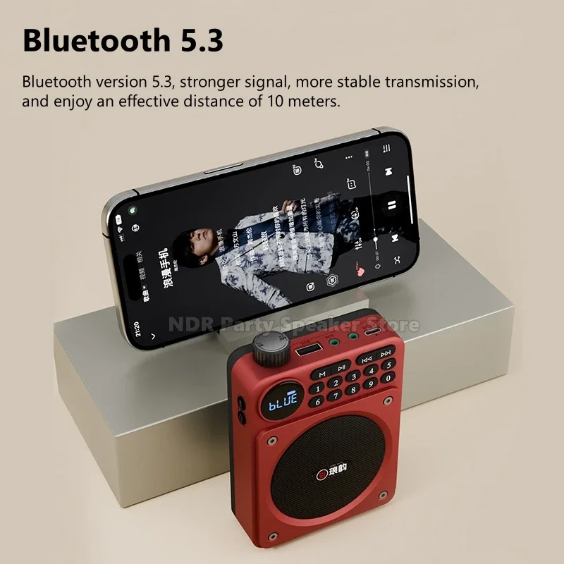 Mini Radio FM Portable multifonctionnelle, haut-parleurs Bluetooth sans fil, chanson numérique, Support de commande, carte TF, lecteur de disque U