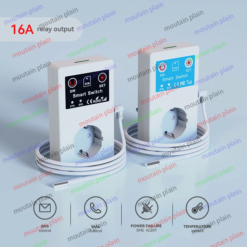 Smart Switch Temperature Sensor Controller Intelligent Relay EU UK GSM Power Socket Remote Control 16A