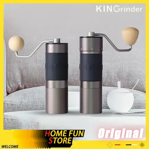 Original KinGrinder K1 K2 K6 K7 Coffee Bean Hand Grinders Pour Over Coffee Hand Mill Portable Home All-Metal Coffee grinder Gift