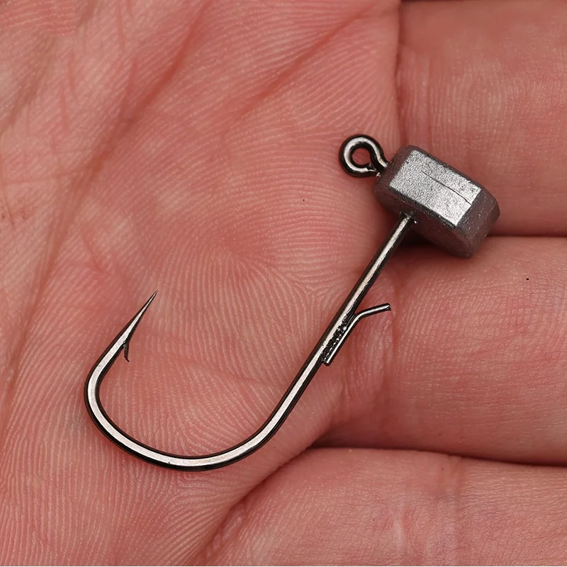 Fishing NED Jig Head Hook Tumbler Roly-Poly Stand Head Mousing Hooks Float Garnelen Soft Bait Fishhook Long Cast Bass Lot 10-teilig – Detail 6