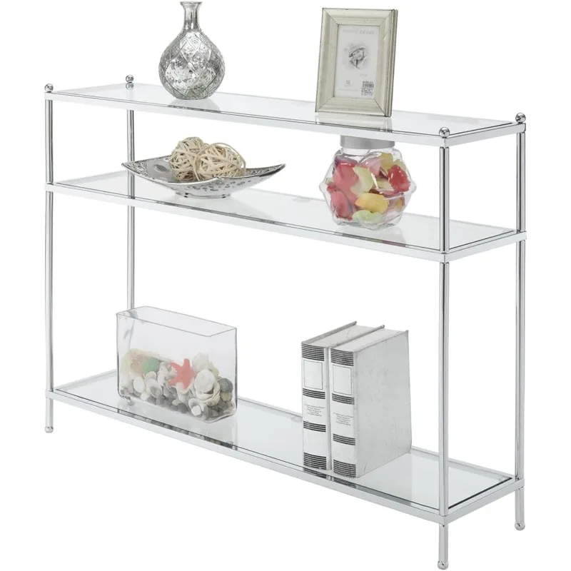 Concepts Royal Crest Console Table, Chrome / Glass US(Origin)