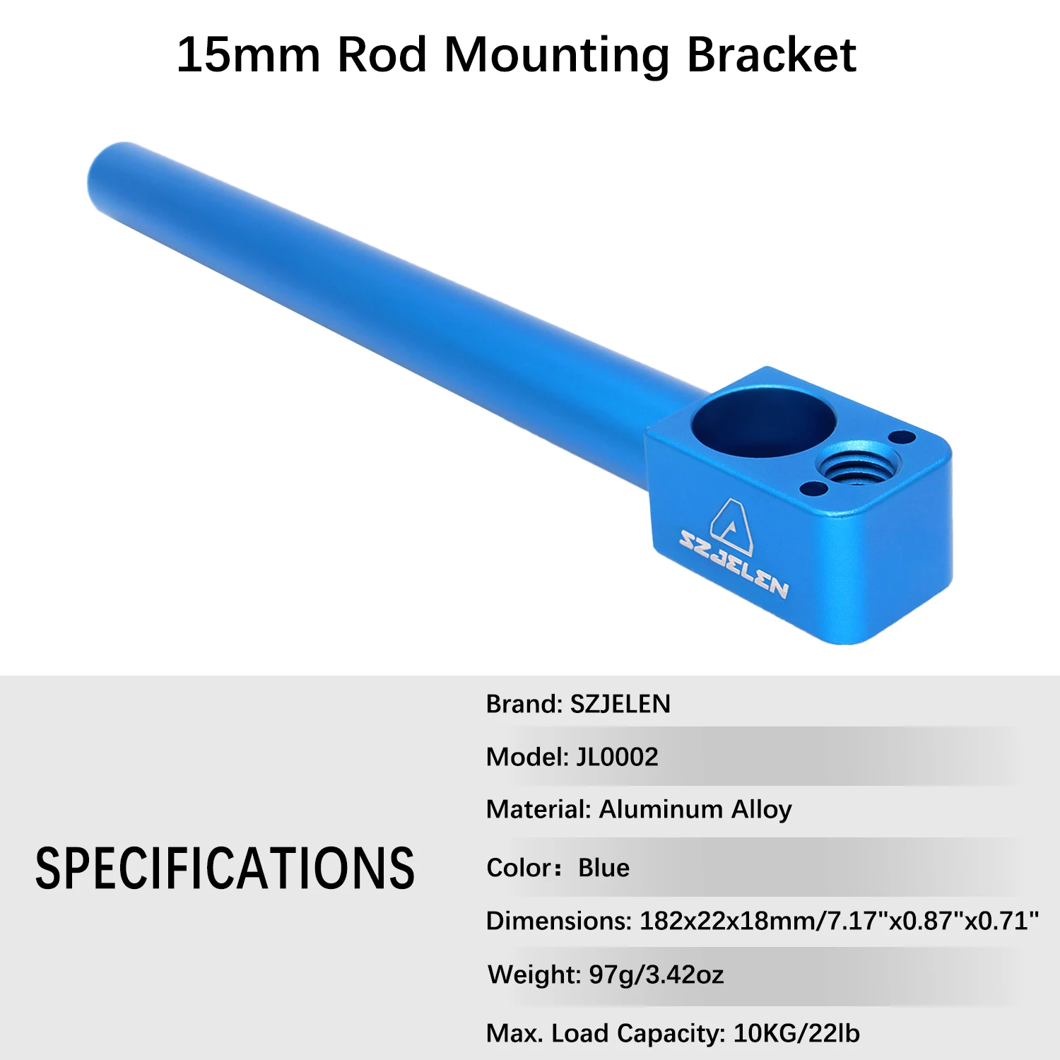 Suitable for ARRI RED SONY Camera Wireless Focus Motor 15mm Tube, 3/8 Screw Fixed Blue
