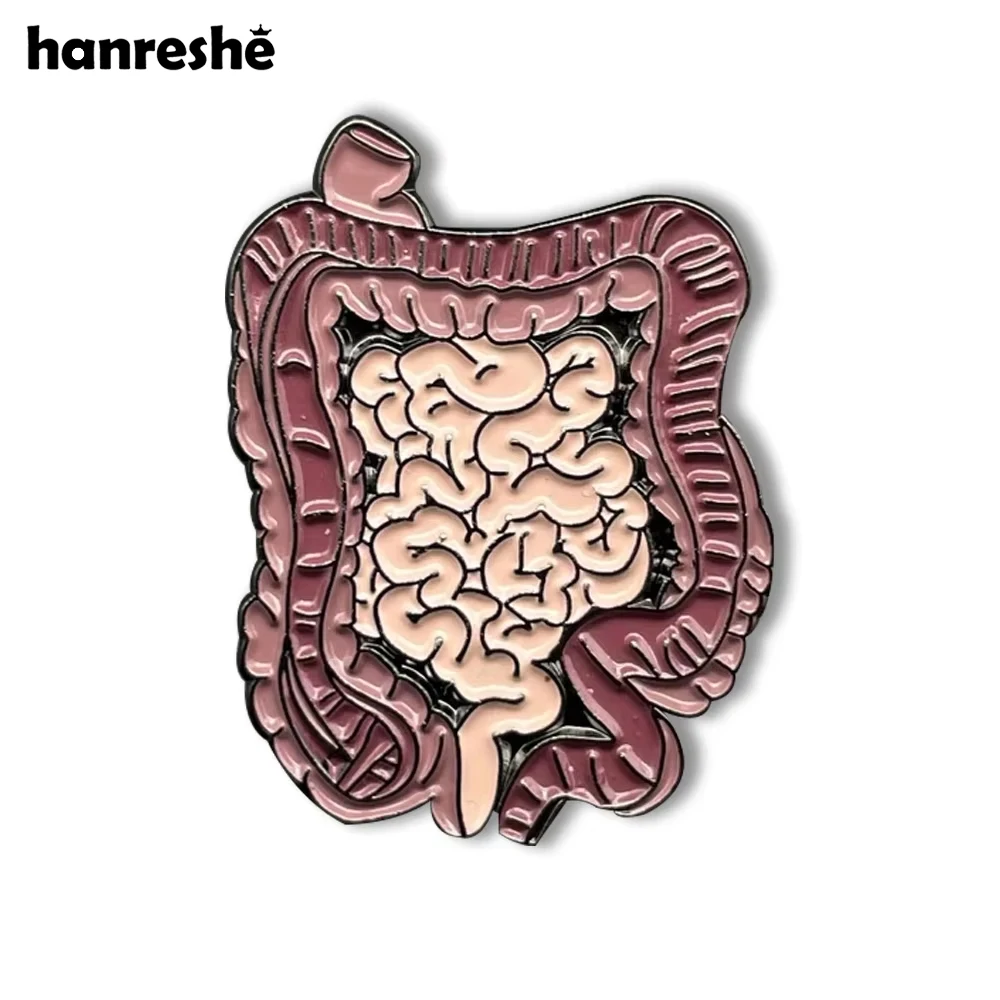 Hanreshe Anatomy Intestines Brooch Pins Enamel Lapel Backpack Badges Medical Jewelry Accessories for Doctors Medical Student