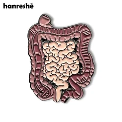 Hanreshe Anatomy Intestines Brooch Pins Enamel Lapel Backpack Badges Medical Jewelry Accessories for Doctors Medical Student