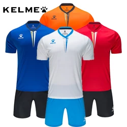 KELME Football T-shirt Men's Sports Suit Summer Football Jersey Kid Football Shirt Training Clothes Customized Team Uniforms