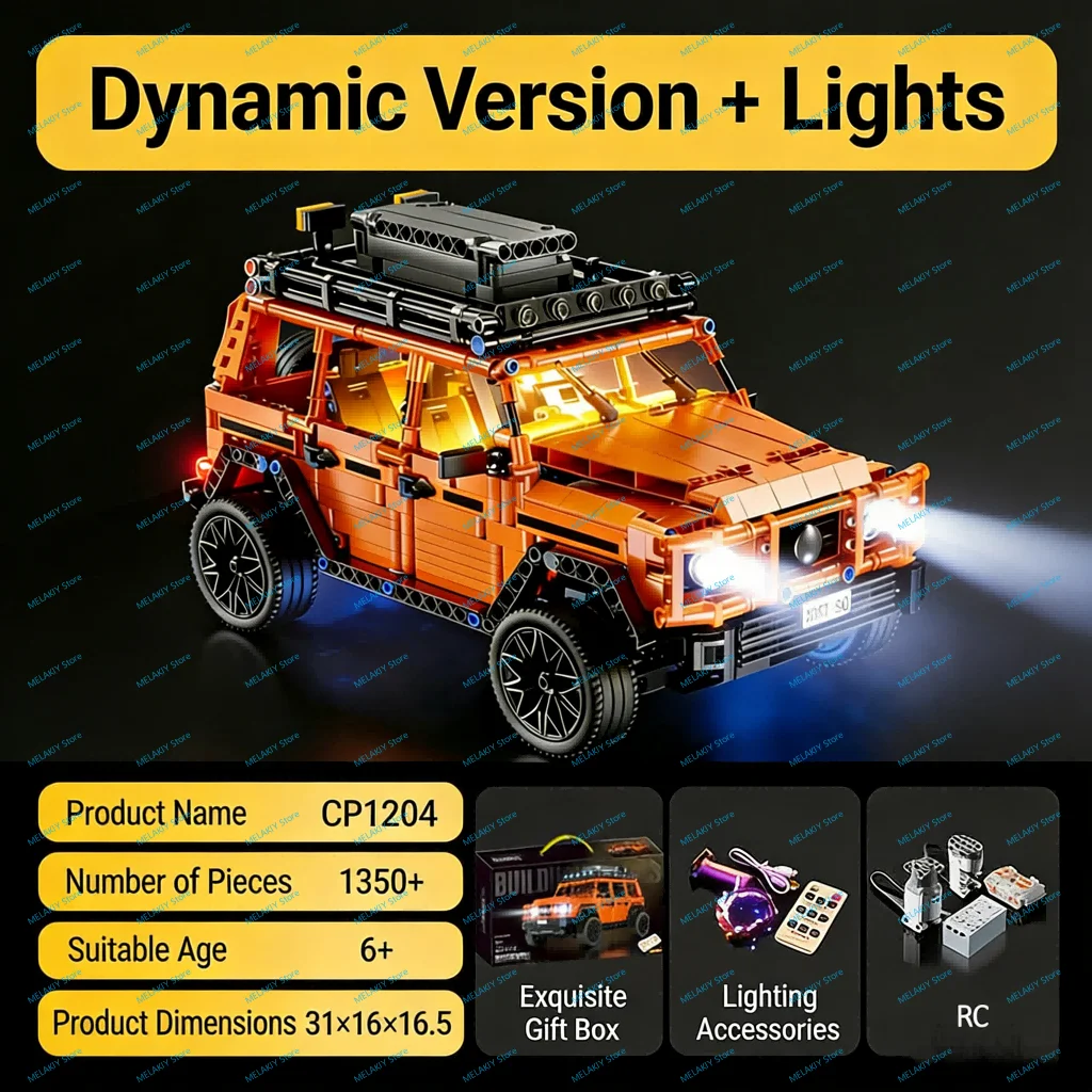 

Новый конструктор MOC 1:14: Техническая радиоуправляемая модель внедорожника с LED-подсветкой, оранжевый, большой, для демонстрации, подарок для мальчиков на праздники