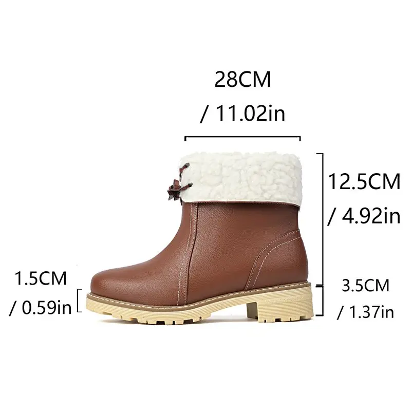 Orchalisa รองเท้าบู้ทกันหนาวผู้หญิง, รองเท้าบู้ทกันหนาวหัวมนขนาด41 42 43