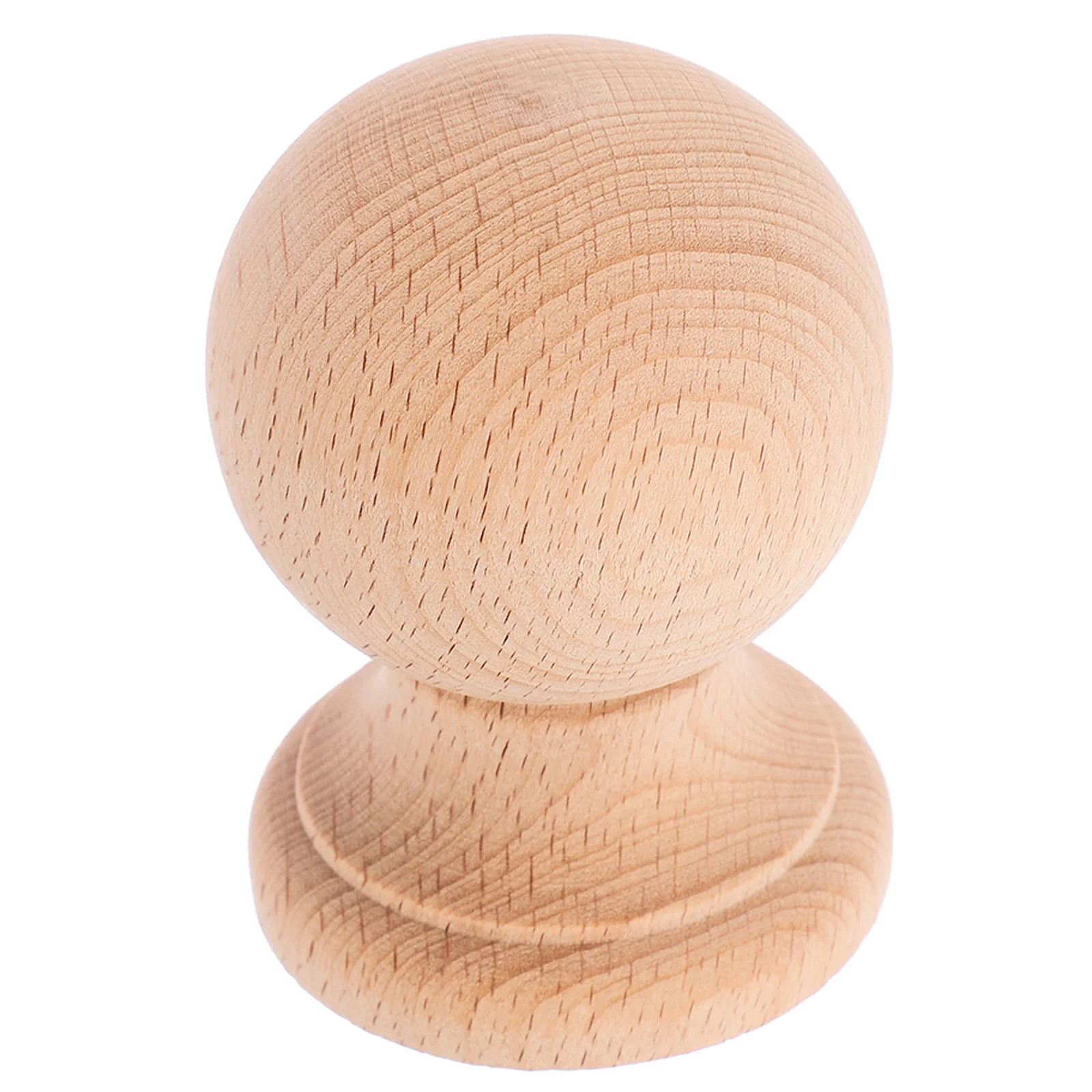 

1pcs Solid Wood Finial Ball 14X12Cm Unfinished Wooden Baluster For Staircase Bed Post Curtain Rod Diy Home Decor Wood Finials