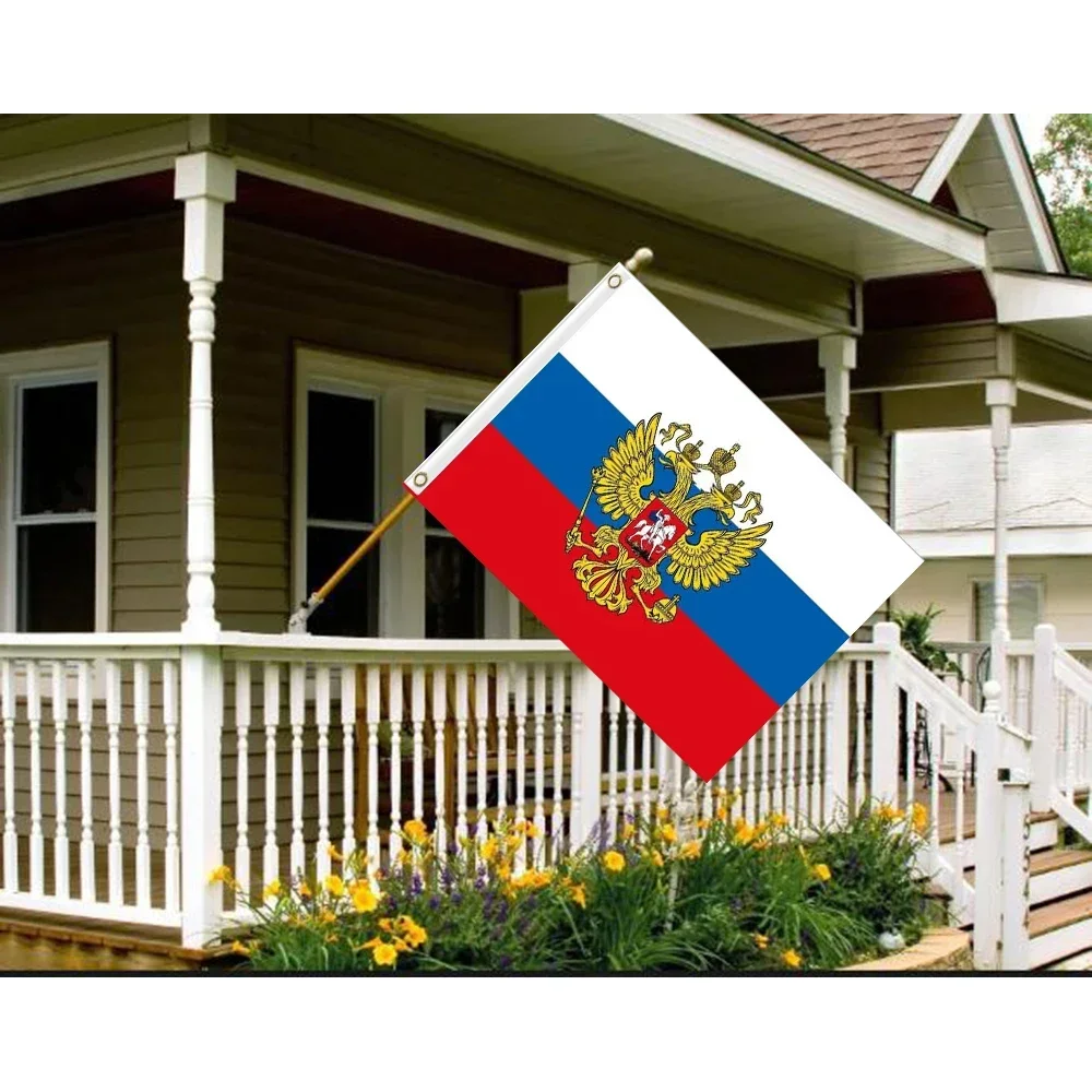 CUSTOM 90x150cm banner of history Russia eagle 3'X5' OR 2X3FT BANNER flag