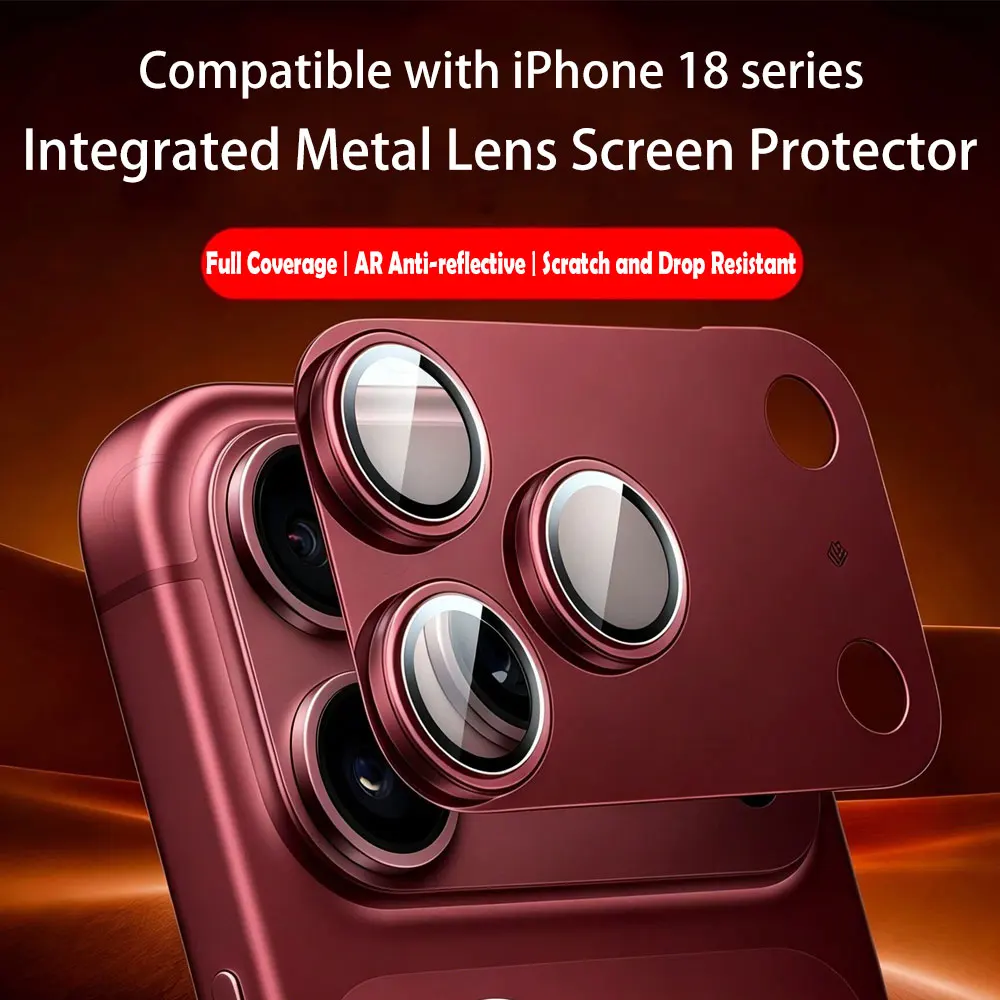 4/3/2/1PCS Matte Protective Film For iPhone 18 Pro Max iPhone 18 Pro Full Coverage Thin Camera Lens Protector Drop Metal Frame
