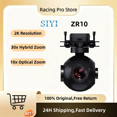 SIYI ZR10 2K Gimbal Camera Starlight Night Vision Fixed Focus/Fast Following Focus Resolution/30x Hybrid Zoom/10x Optical Zoom