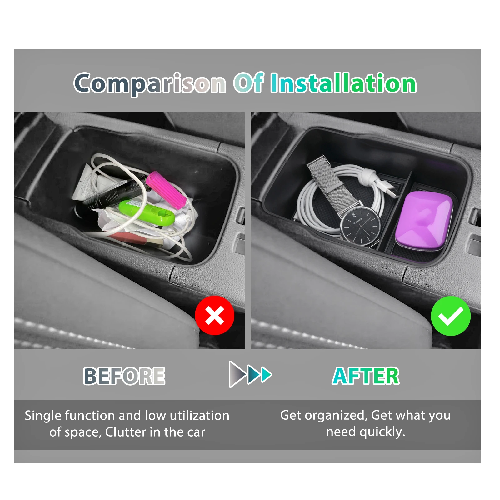 For Jeep Avenger 2023 2024 2025 Car Central Console Storage Box Auto Interior For Jeep Avenger 2025 Accessories