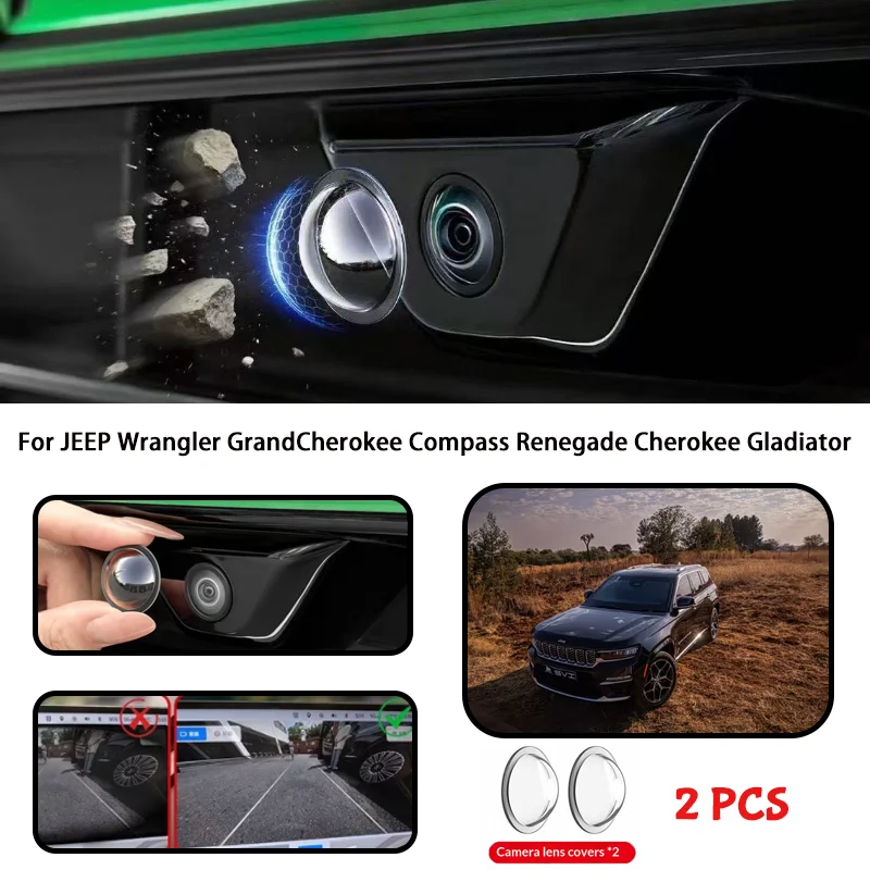 For JEEP Wrangler GrandCherokee Compass Renegade Cherokee Gladiator Car camera protective cover lens cover