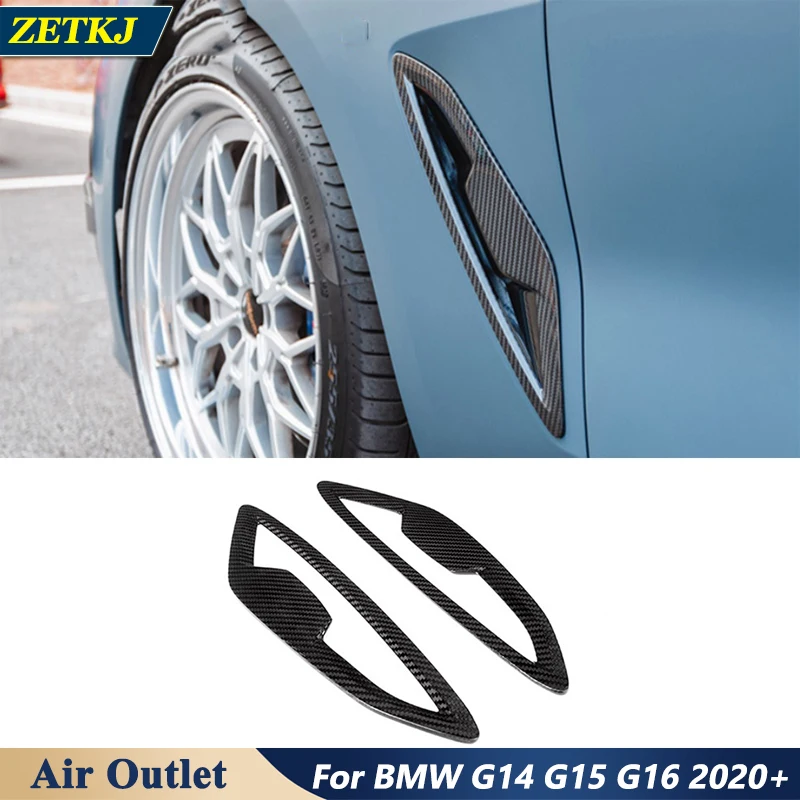 

Dry Carbon Fiber Car Front Fenders Air Vents Wing Outlet Exterior Mouldings For BMW New 8 Series G14 G15 G16 840i 850i 2020+