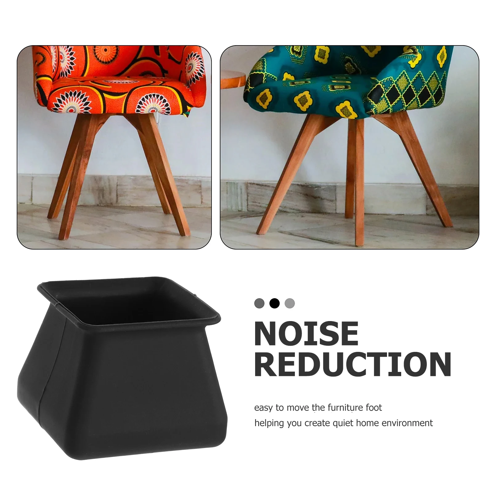 

16Pcs Chair Leg Protectors Nonslip Furniture Feet Covers Easy to Install Remove for Wood Floors Floor Protectors for Chairs