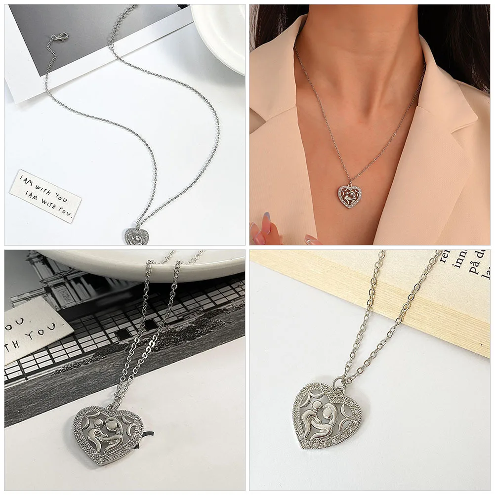 

Heart Pendant Necklace for Women Dainty Chain Necklace Fashionable Neck Jewelry Mother's Day Gift Heart Necklaces