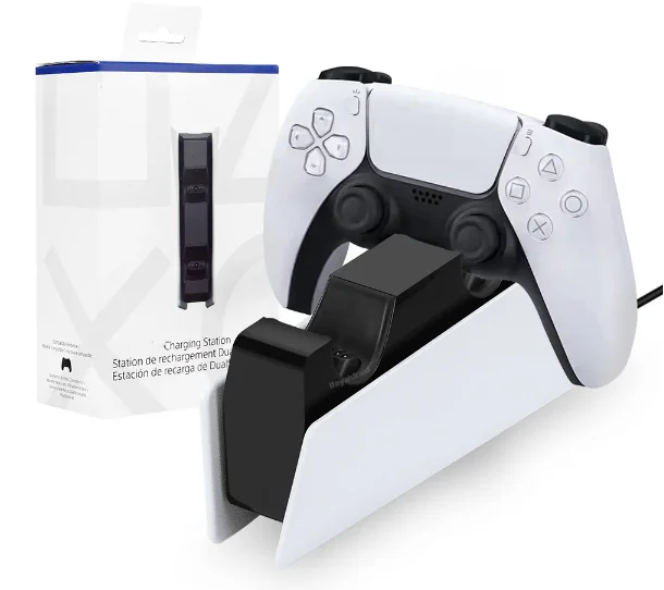 Dual Charging Station For PS5 Controller Charger Dock For P5 Gamepad With LED Charging Indicators