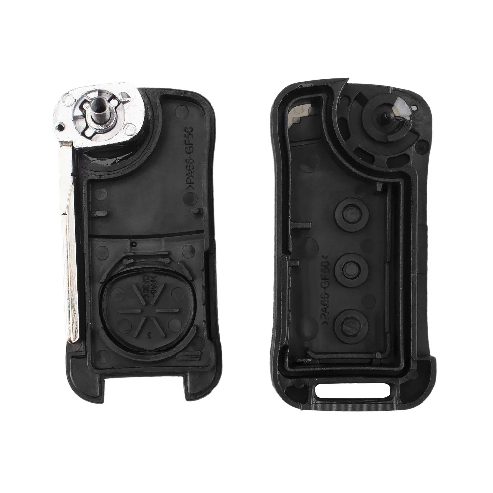 KEYYOU Replacement Shell Remote Flip Folding Car Key Case Fob 2 Buttons For Porsche Cayenne GTS