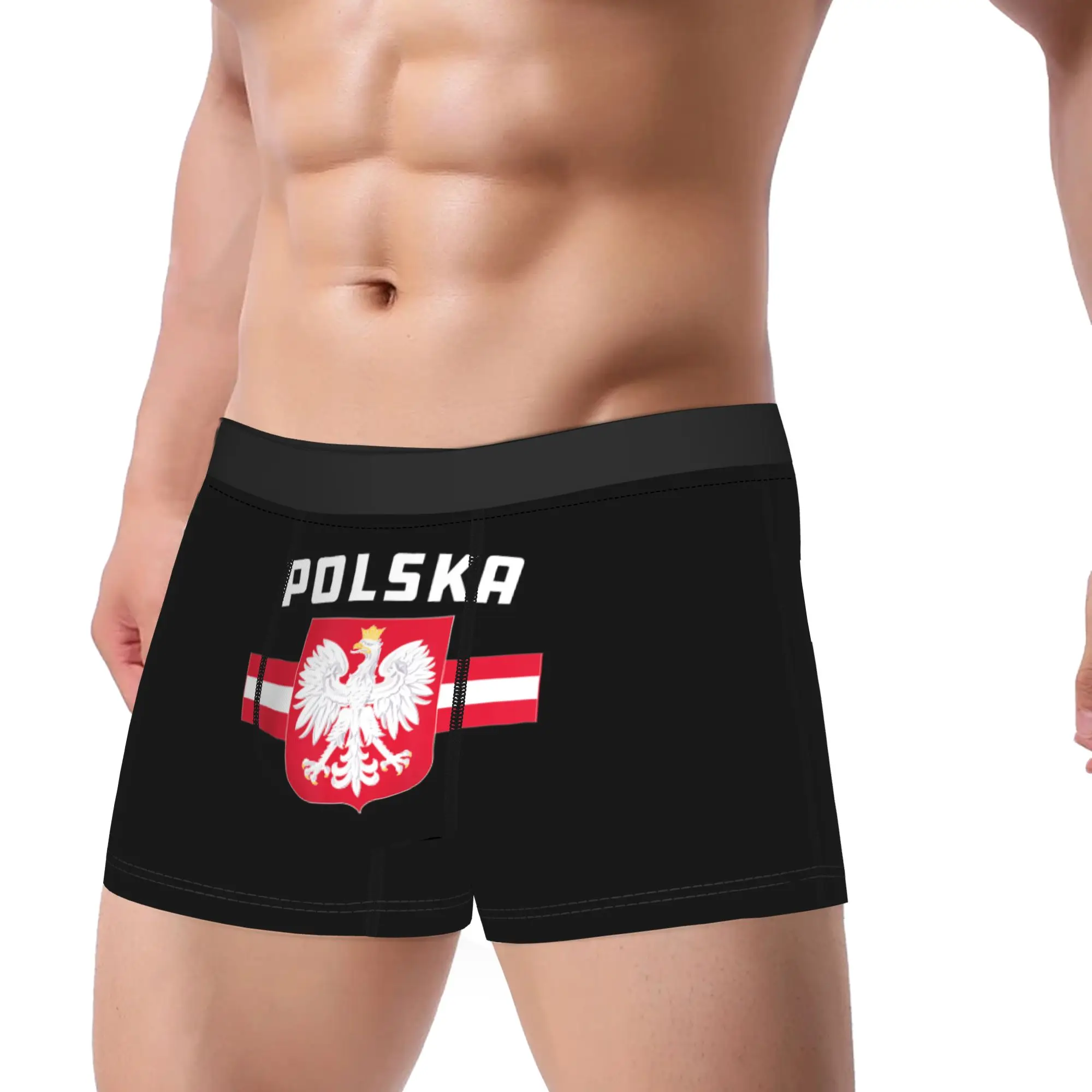 Polish Flag of Poland White Eagle Polska Underwear  Men Shorts Briefs Funny Trunk Hot Sale Custom DIY Large Size Underpants