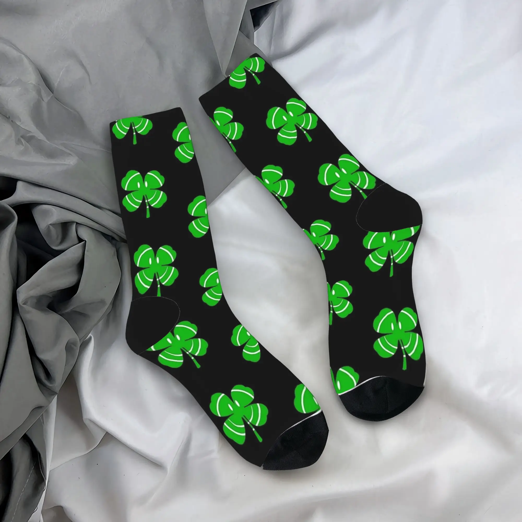 

Happy Irish Shamrock St Patricks Day Stockings Harajuku Socks Men Comfortable Socks Winter Outdoor Sports Graphic Non Slip Socks